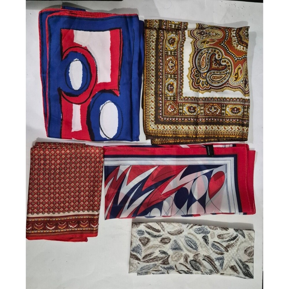 Vintage Women's Scarf Lot of 5 See Picks Some Are Branded